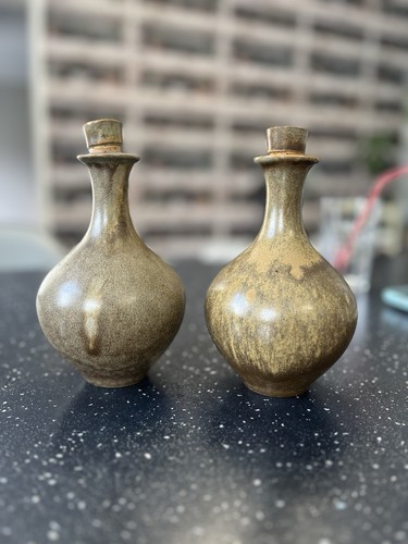 Temuka pair stoneware jars - temuka,
