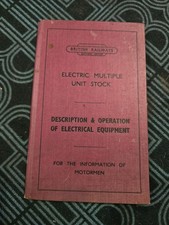 1949 British Railways Southern Region EMU Electrical Equipment Motormen Manual