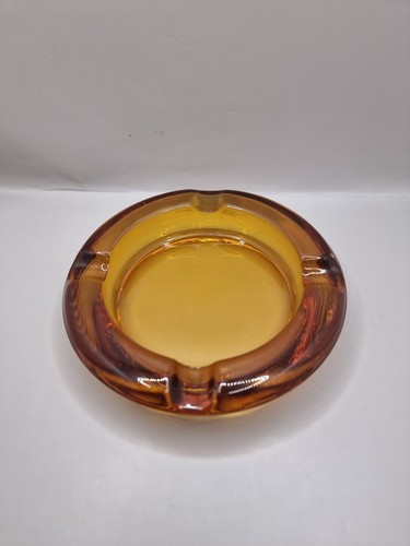 Vintage heavy glass amber - vintage,