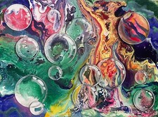 Bubbles #2 Multicolour A3