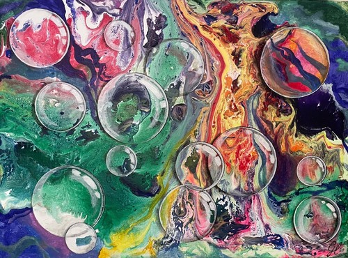 Bubbles multicolour a3 - multicolour,
