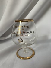 Masonic Gold Rimmed Brandy