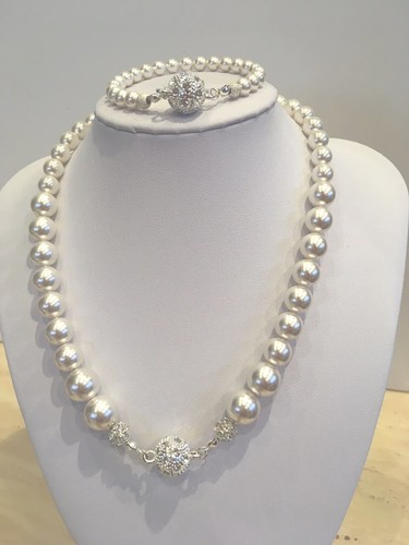 Necklace bracelet bridal set - necklace,