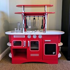 Early Learning Centre ELC Red Wooden Toy Pretend Play Kitchen. COLLECTION ONLY.