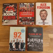 BOOK - Bundle Of X5 Hardbacks On Manchester United Ferguson Rooney Class Of 92