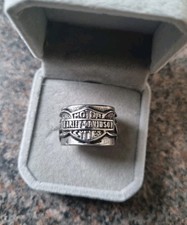 Harley Davidson biker Ring Uk Size M1/2 Punk Elements Signed
