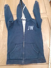 Jack Wills Sherpa Lined Hoodie Size 8 Blue  Full Zip Heavy duty Garment