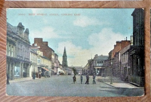 Postcard annan high street - high,