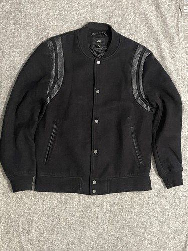 Varsity jacket black with - h,