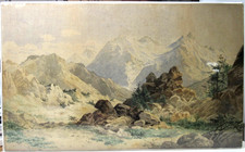 MOUNTAIN SCENE WATERCOLOR