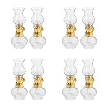 2 Pcs Vintage Glass Kerosene