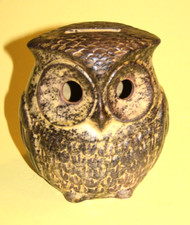 Vintage ceramic owl money box by Peter John (Early 1970s with/ label)Free UKpost