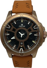 Oskar Emil Classic WING Mens Quality Watch With Date Leather Strap Brown/Tan