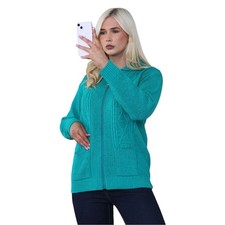 Womens Zip Up Cardigan Diamond