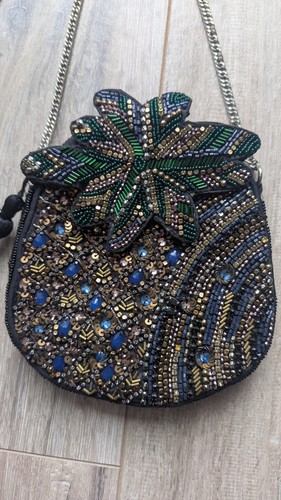 Zara beaded pineapple handbag - pineapple,