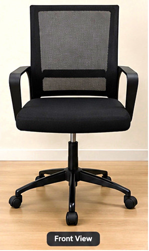 Black mesh back - back, office