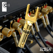 Edge gold plated y fork - gold,