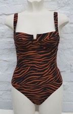 M&S Brown Black Stripe