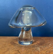 Vintage clear glass mushroom - glass,