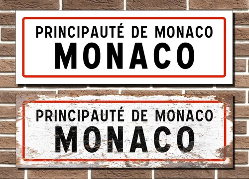 Monaco street sign metal - monaco,