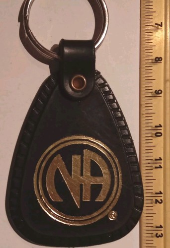 Vintage old keyring - old, leather