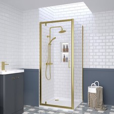 Nuie Brushed Brass Pivot Door