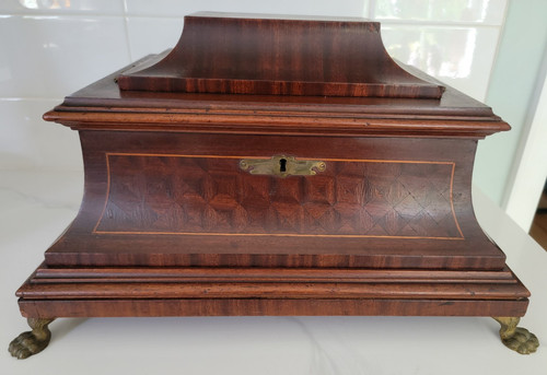 French antique wood inlay - antique,