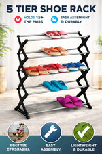 Adjustable tier shoe rack - adjustable, 5