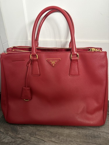Prada red saffiano lux leather - prada,