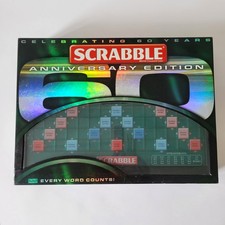 Scrabble 60th Anniversary Edition Replacement Parts - Tiles, Racks, Bag & Board