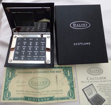 Dalvey Scotland Leather - Calculator Multi Function Alarm Clock Calendar Time