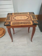 Vintage Venetian Sewing Music Box Table With Key
