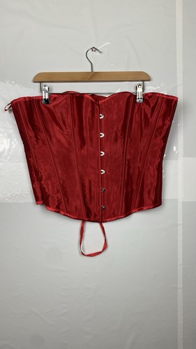 2xl vintage red satin - satin, overbust