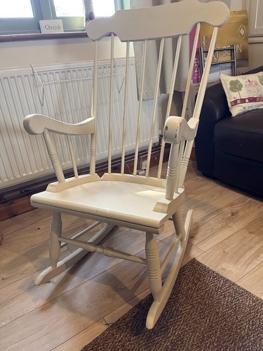 Pine painted rocking chair - pine,