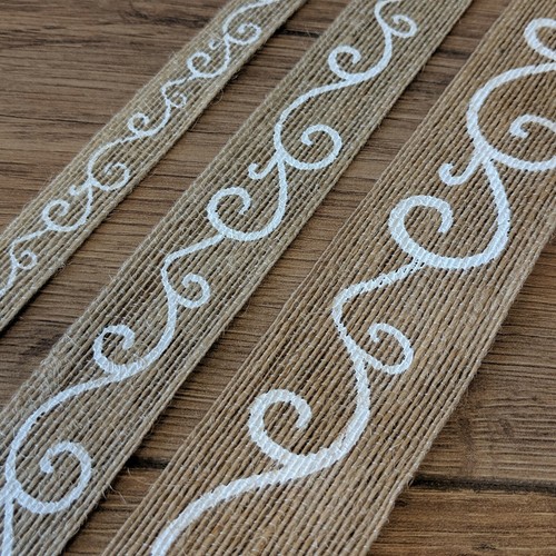 Hessian jute ribbon filigree - hessian,