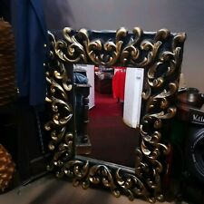 Gorgeous Gold / Black Alan Wallis Design Vintage Mirror 120 x 90cm Hand Crafted