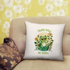Frogs make happy cushion - make,