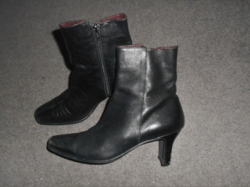 Size black leather ankle - 4,