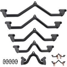 Kipika LAT Pull Down Bars Cable Machine Attachment, Rowing T-bar V-bar 5pc Set