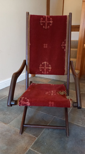 Antique folding campaign chair - antique,