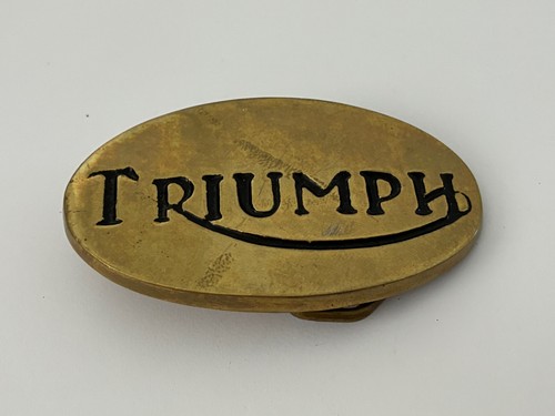 Brass triumph belt buckle - triumph,
