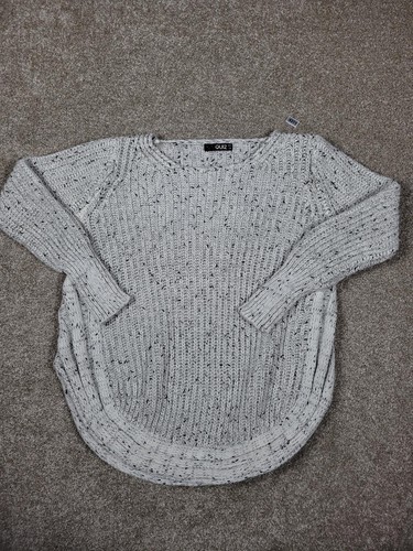 Quiz light grey - speckled, knit