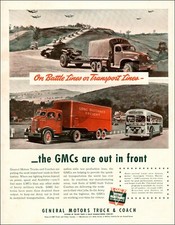 1943 WWII AD for GMC TRUCKS on