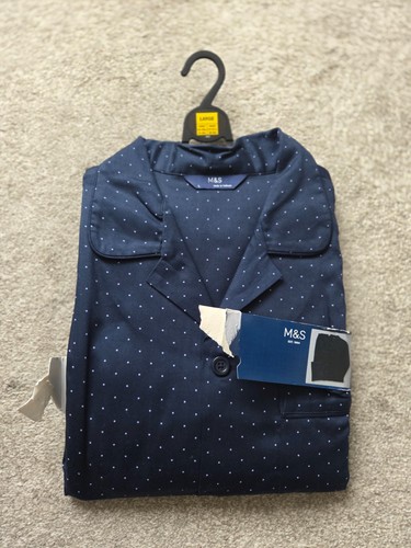 Mens navy cotton polka dot - polka,