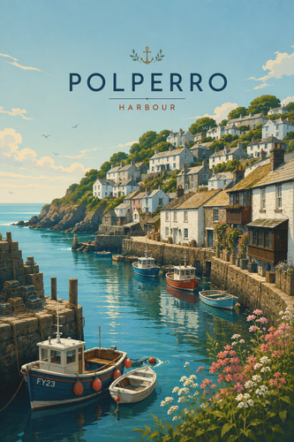 Polperro harbour cornwall - harbour,