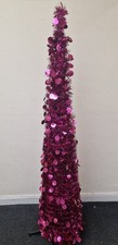 NEW Pink Easy Assemble Tinsel Christmas Tree CG K21