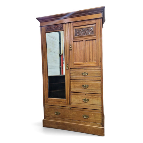 Antique scottish ash wardrobe - antique,