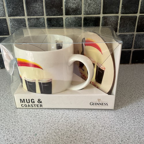 Guinness mug and coaster - guinness,