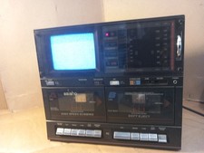 Saisho portable stereo radio twin cassette MISSING SPEAKERS ,4.5 TV PTV-880 READ