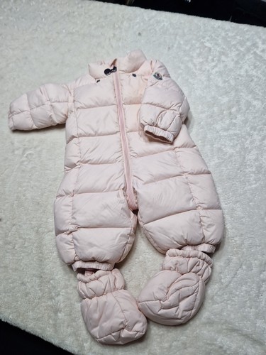 Moncler pink baby snowsuit 6 - moncler,